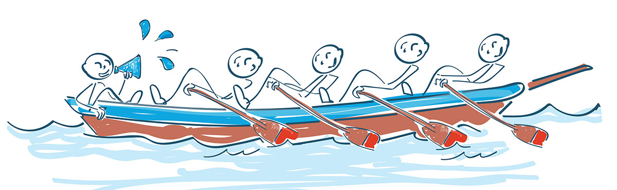 Team mit guter Führungskraft